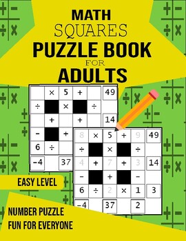 Preview of Math Squares Puzzle Book for Adults kids Boredom Busting Activities to Exercise