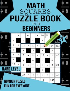 Preview of Math Squares Puzzle Book for Beginners Boredom Busting Activities to Exercise