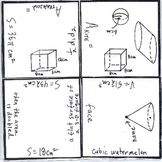 Math Squares - Volume, Surface Area, Area