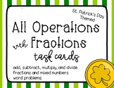 Math - St. Patrick's Day All Operations with Fractions Wor