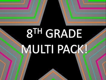 Preview of Math Star Review Game - 8th Grade Multi Pack (10 Games - Save $10!)