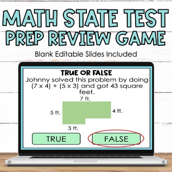Preview of Math State Test Prep Game Review : End of Year Review Math Game