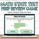 Math State Test Prep Game Review : End of Year Review Math Game