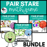 Math Stations BUNDLE: Addition and Subtraction, Shapes, Fractions