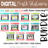 Math Station Digital Task Cards BUNDLE | Boom Cards™ | Dis