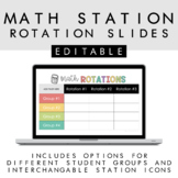 Math Station Rotation Slides With Timers + Back to School 