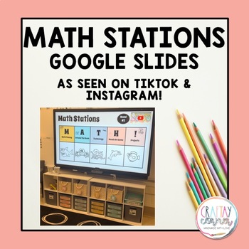 Preview of Math Stations-- Google Slides... as seen on Tik Tok!