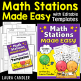 Math Stations Made Easy with Editable Templates | Math Centers