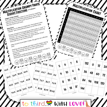 Math Stations Multiplication Facts Card Game -