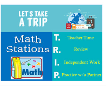 Preview of Math Stations : Road Trip Theme
