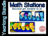 Math Stations to 20- Yearlong Bundle