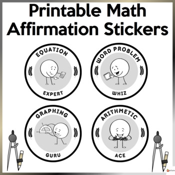 Positive Affirmation Mile Walk Carpet Stickers - Math & Movement