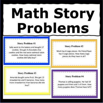 Math Story Problems by Canoy'sCraftyClassroom | TPT