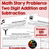 Math Story Problems: Two-digit Addition and Subtraction