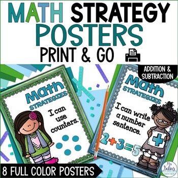 Preview of Math Strategy Fluency Posters and Anchor Charts Addition and Subtraction