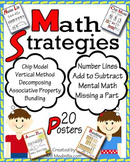 Math Strategies Anchor Charts, 20 Posters, Add and Subtract