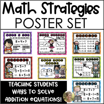 Math Strategy {Math Posters for Addition} First Grade Common Core