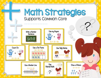 Preview of Math Strategy Posters for Problem Solving - Common Core Support