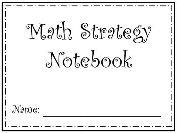 Preview of Math Strategy Notebook - Common Core Aligned