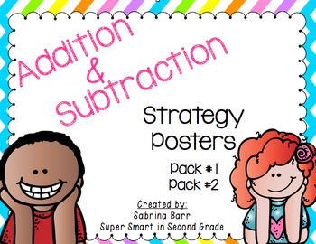 Preview of Math Strategy Posters Pack #1 & #2 BUNDLE
