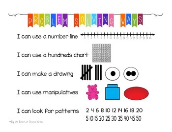 Preview of Math Strategy Posters that Build Independent Learners