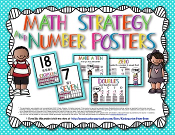 Preview of Math Strategy and Number Posters