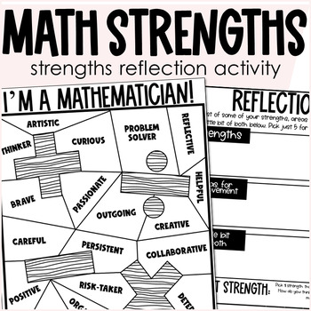 Preview of Math Strengths- Math Strengths Activity Sheet and More! Positive Math Community
