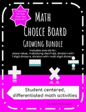 Math Student Choice Board Bundle BEST DEAL