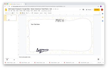 Preview of Math Subject Powerpoint / Google Slides - Nature / Adventure / Travel Theme 2