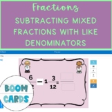 Math Subtracting Mixed Fractions With Like Denominators Bo