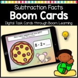 DISTANCE LEARNING Math Subtraction Facts Boom Cards