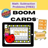 Math: Subtraction Word Problems (FREE) Boom Cards