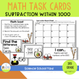 Math Subtraction to 1000 Task Cards For Third Grade