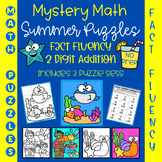 Math Summer Puzzles - 2 Digit Addition Without Regrouping 