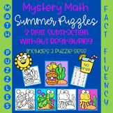 Math Summer Puzzles - 2 Digit Subtraction Without Regroupi