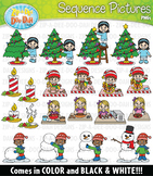 Winter Sequence Action Pictures Clipart {Zip-A-Dee-Doo-Dah