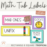 Math Supply Labels | Maths Equipment Labels - Tropical