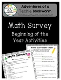 Math Survey- Beginning of the Year