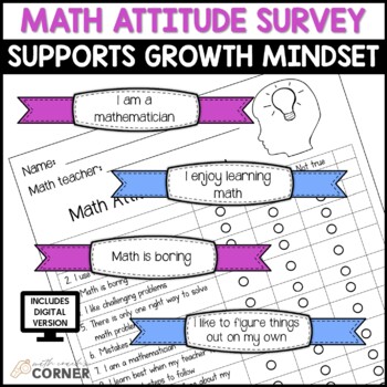 Preview of Math Survey: Student Attitudes and Beliefs About Math (PRINT AND DIGITAL)