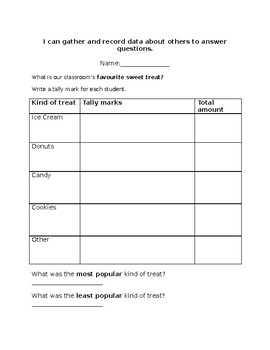 Preview of Math Survey Tally Marks