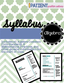 Preview of Math Syllabus: Algebra