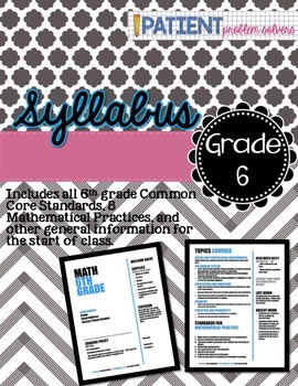 Preview of Math Syllabus Pack : 6th, 7th & 8th grade, Algebra, & Geometry