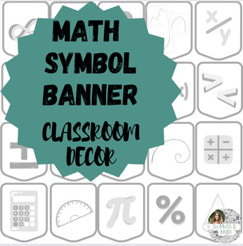 Preview of Math Symbol Banner for Secondary
