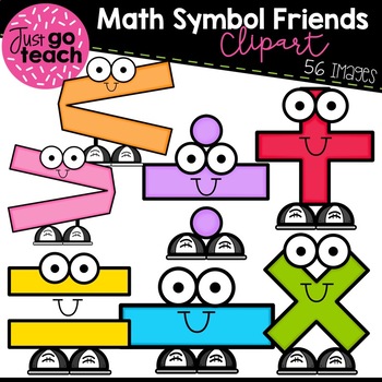Preview of Math Symbol Friends {Clipart}