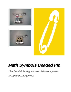 Preview of Math Symbols Beaded Pin