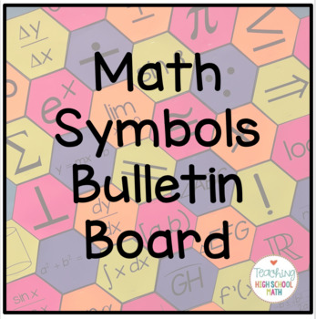 Preview of Math Symbols Bulletin Board
