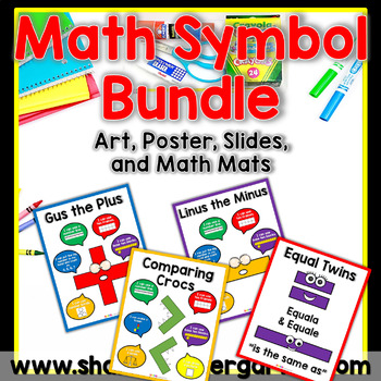 Preview of Math Symbols Bundle: Kindergarten, 1st Grade, Gus the Plus, Linus, Equal