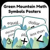 Math Symbols Posters - Green Mountain Theme