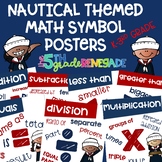 Math Symbols Posters with a Nautical Theme K-3rd Grade