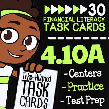 Preview of Math TEK 4.10A ★ Fixed & Variable Expenses ★ 4th Grade Financial Literacy